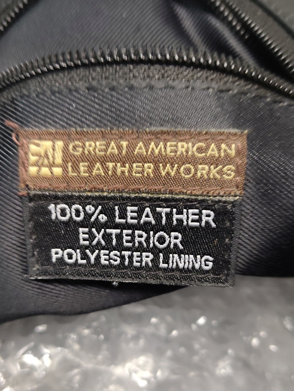 Great American Leather Works Black Leather Bi-Fold Wallet